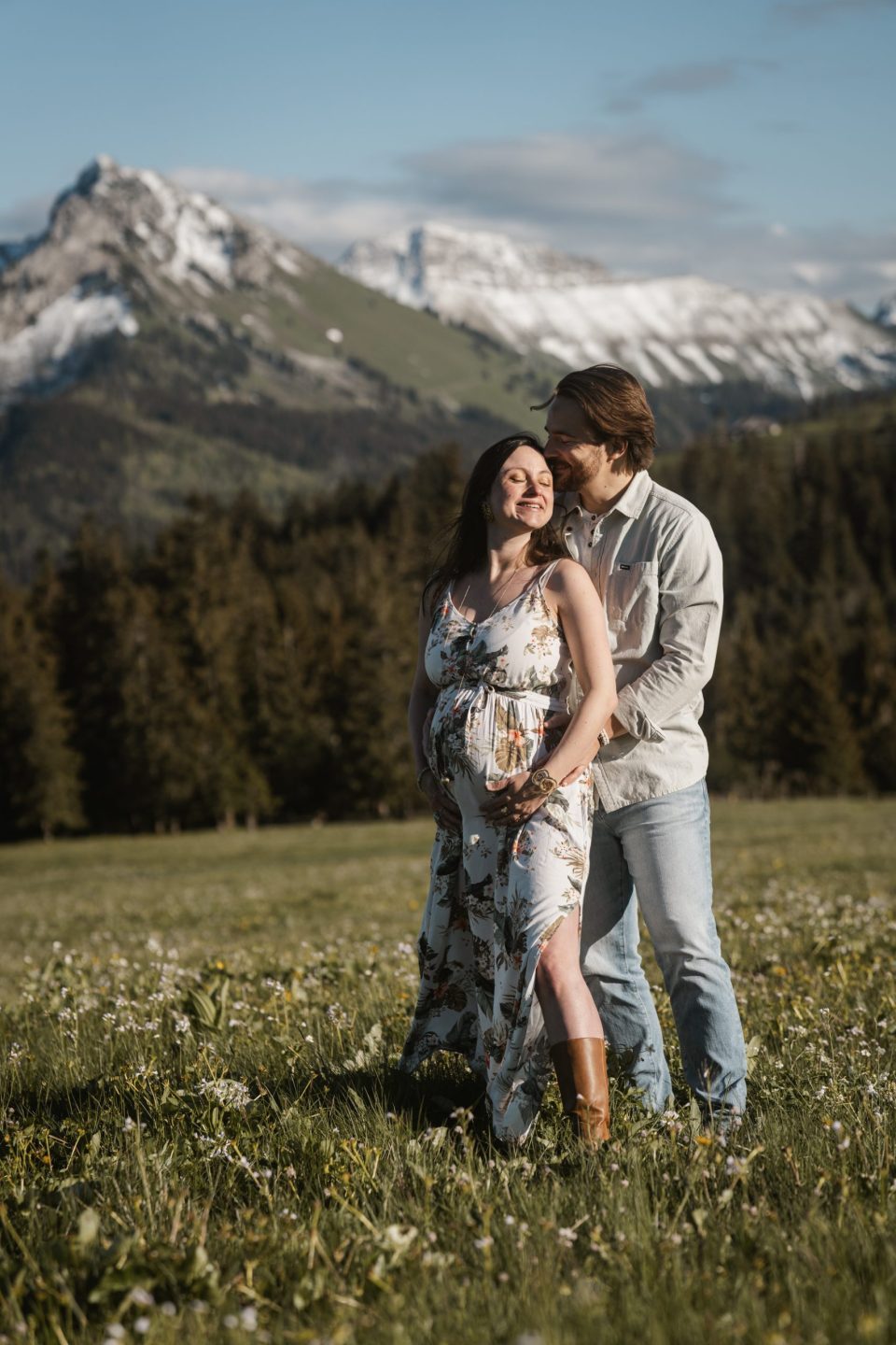 Shooting photo grossesse montagne