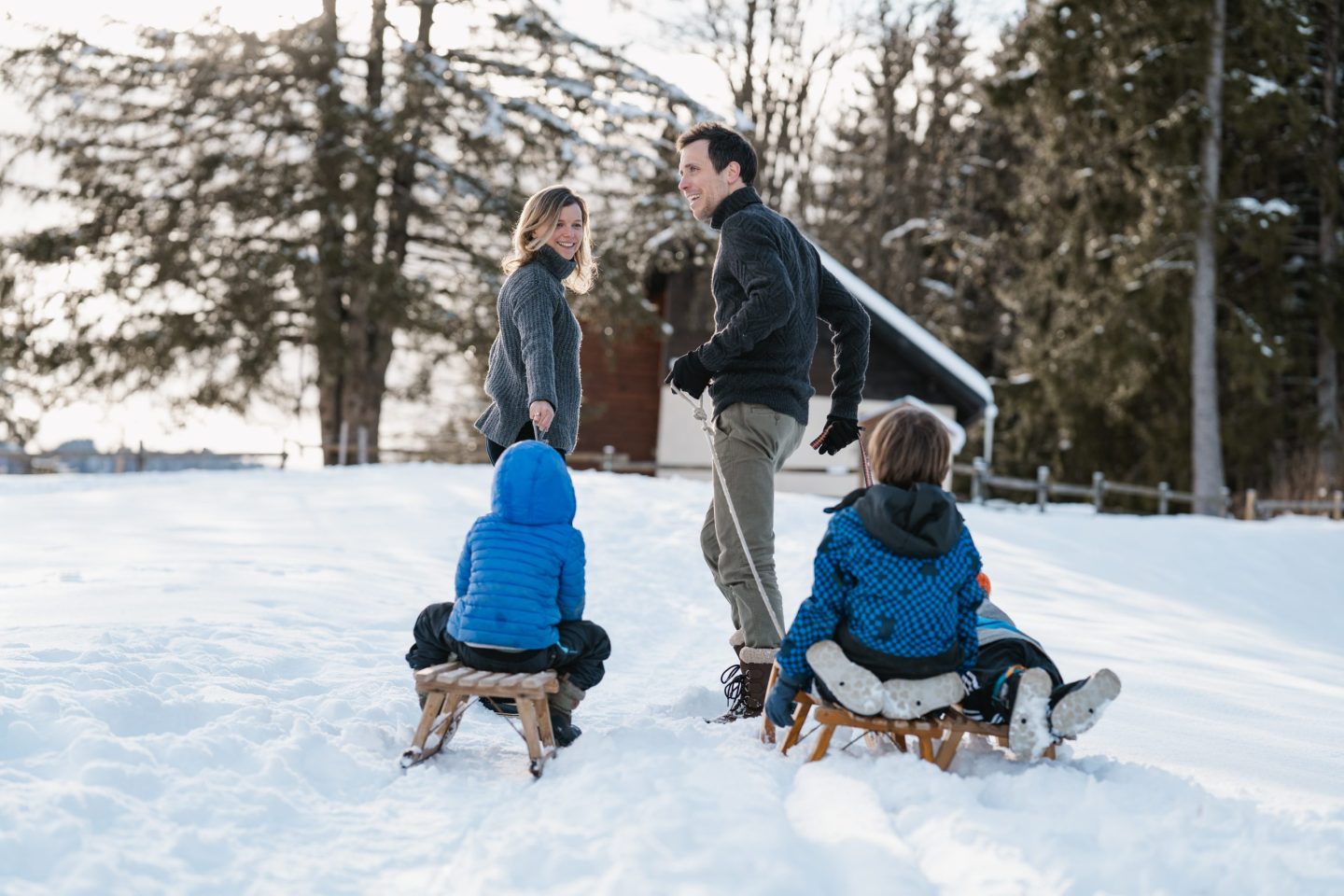 Shooting famille Paccots neige