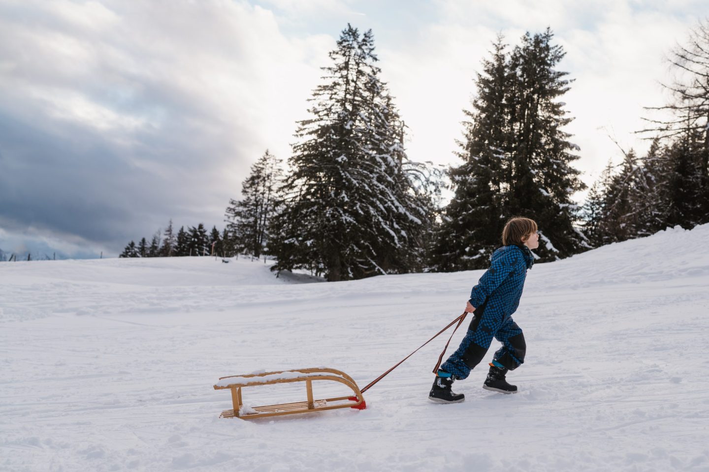 Séance photo famille Paccots neige