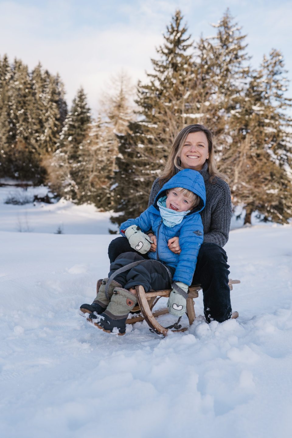 Shooting famille Paccots neige