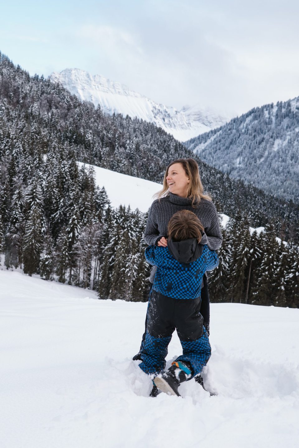 Séance photo famille Paccots neige