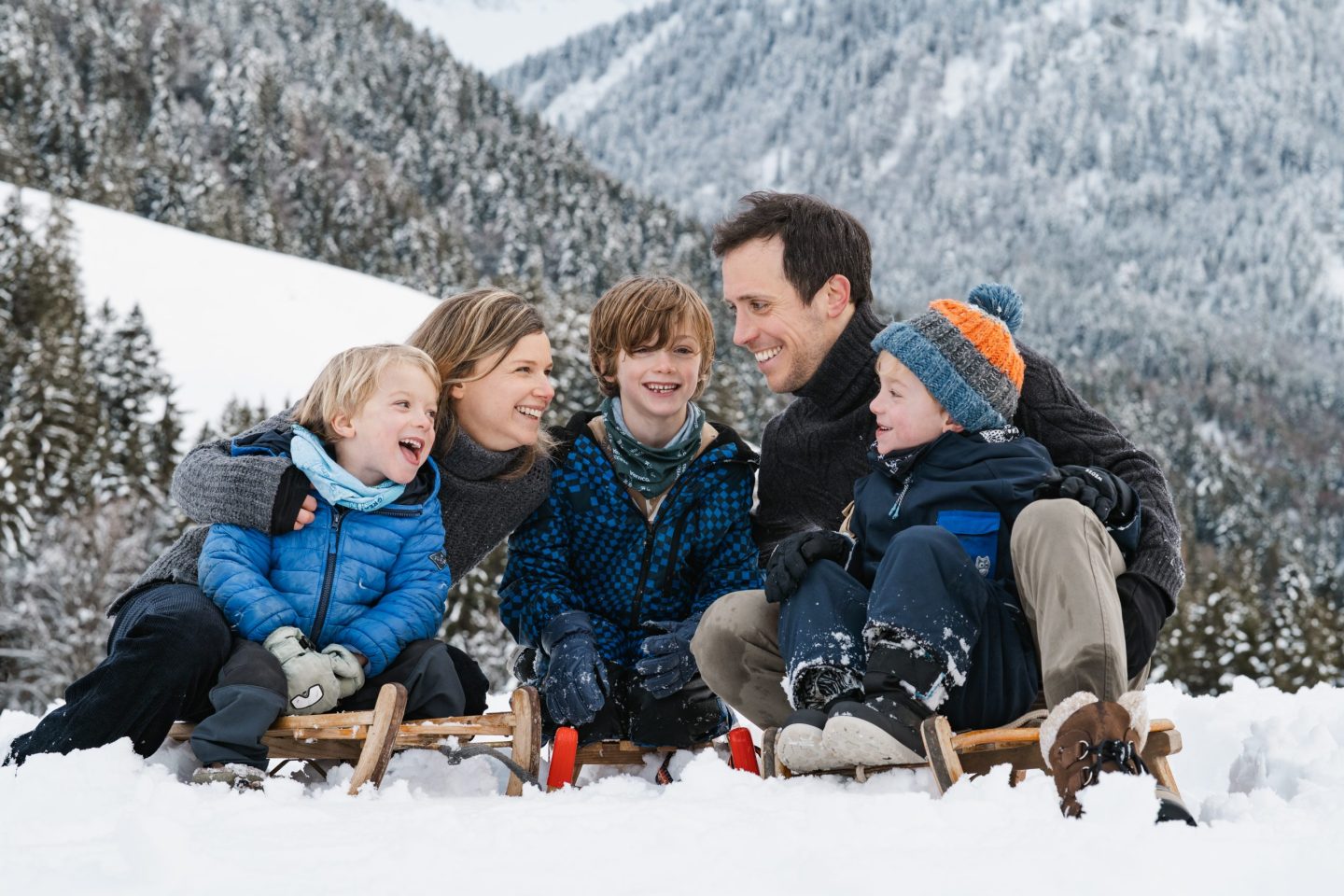 Shooting famille Paccots neige
