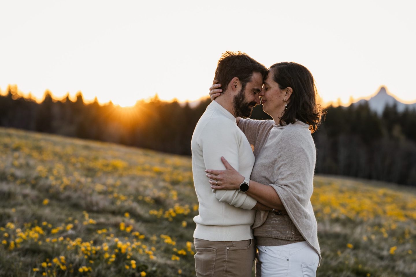Séance photo couple lever de soleil