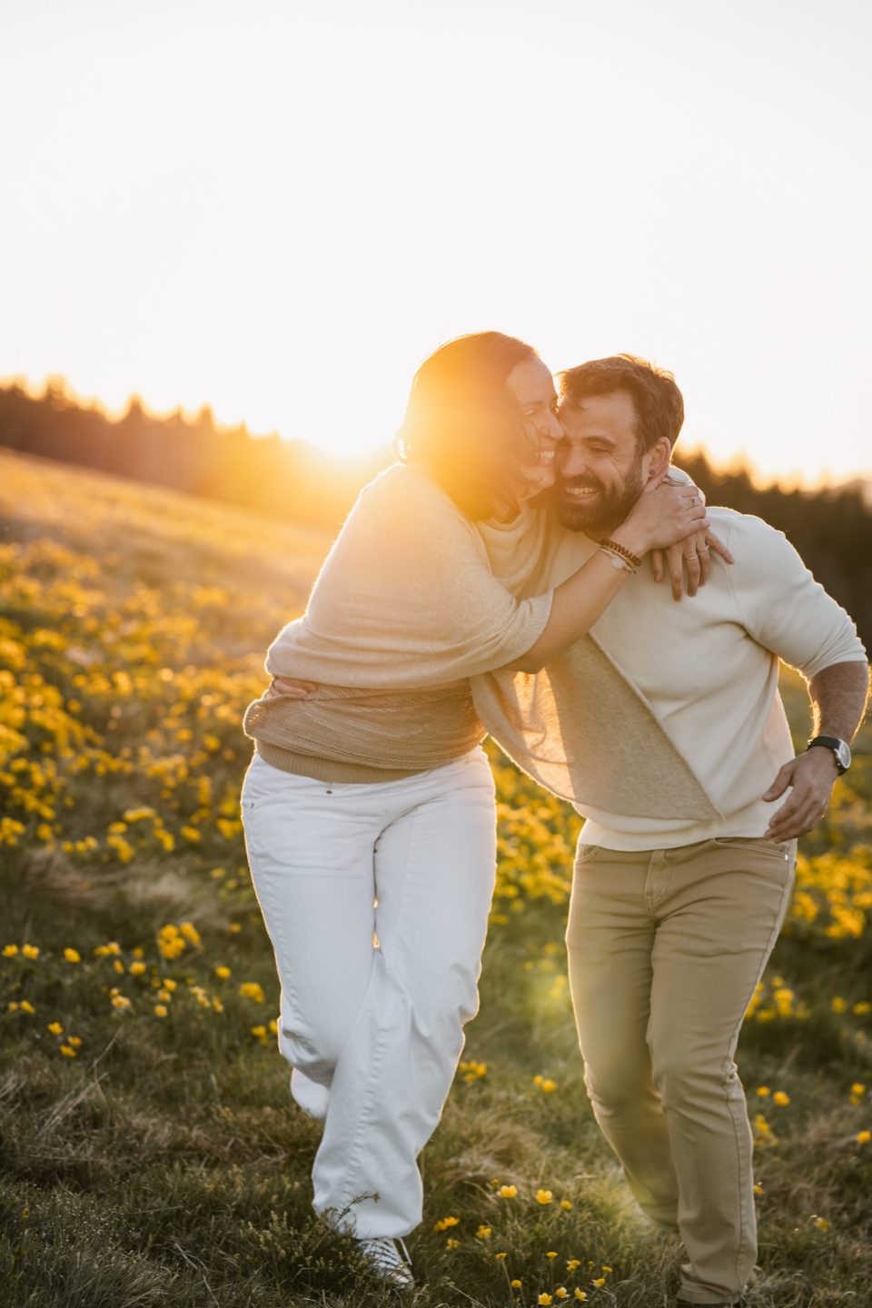 Séance photo couple lever de soleil